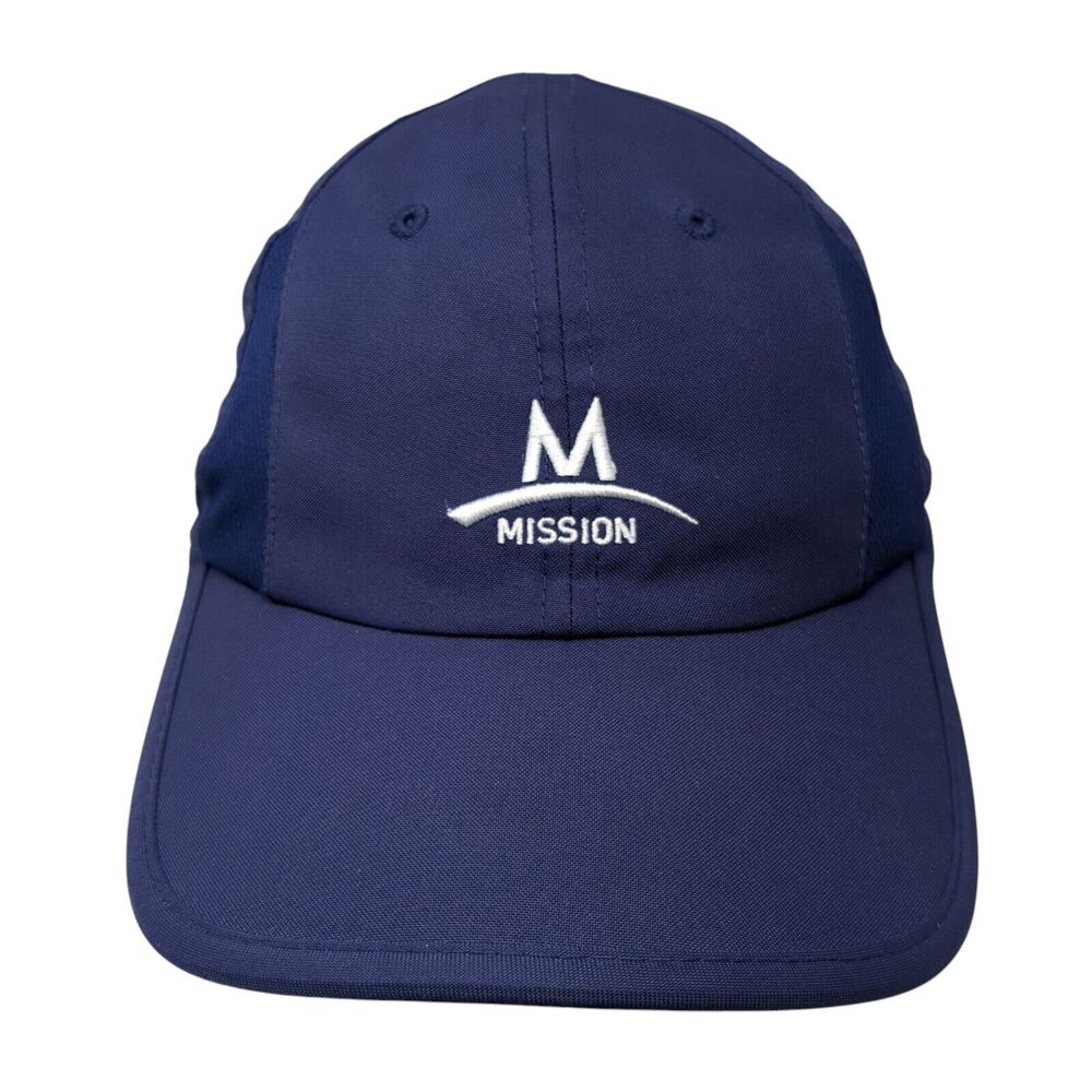 Mission Strapback Hat Blue One Size Adjustable Endura Cool 6 Panel